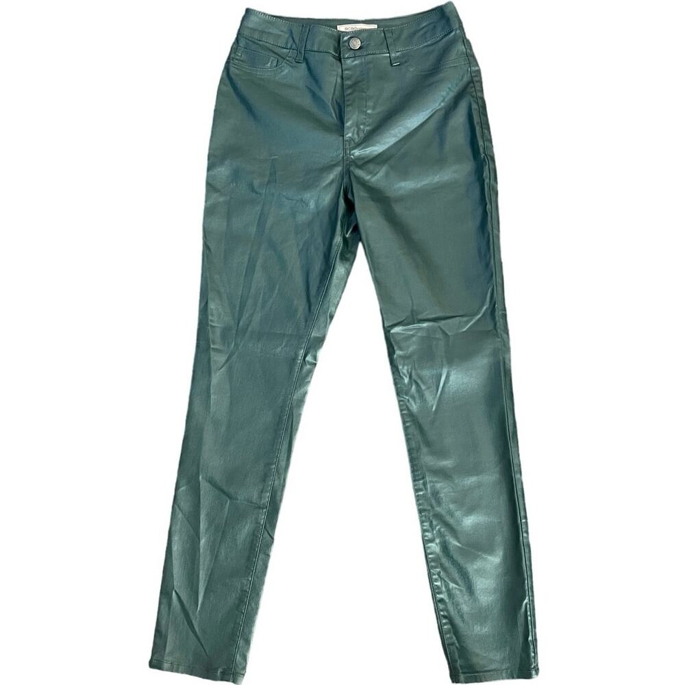NWOT BCBG - Vegan Leather Skinny Pant - Green - Size 26